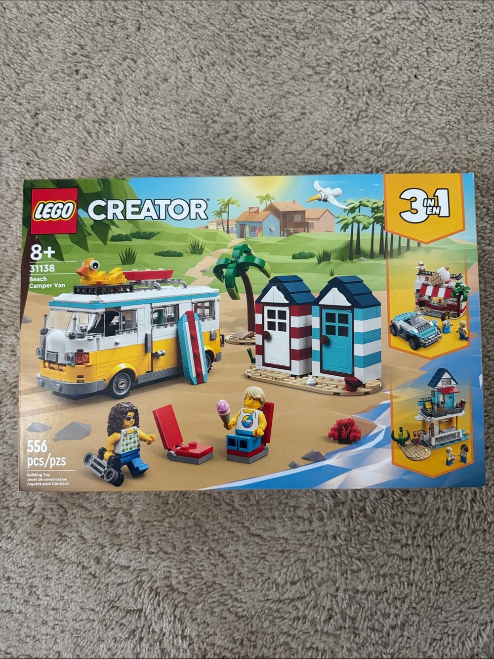 Lego 31138 3in1 Creator Beach Camper Van & Beach Huts